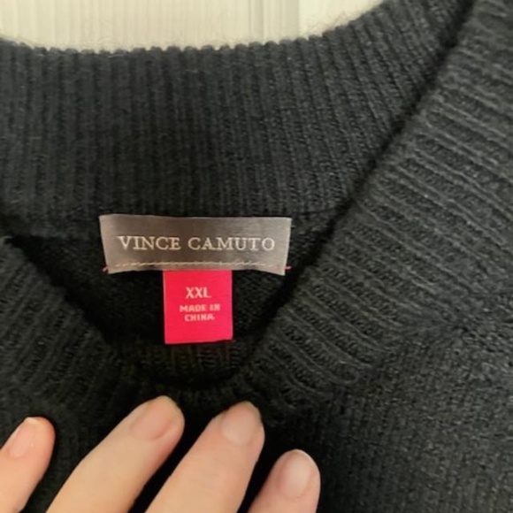 Vince Camuto Womens Crew Neck Long Sleeve Sweater Black - XXL - Picture 5 of 7